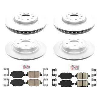 AmeriBRAKES® - AmeriPRO™ Plain Front and Rear Brake Kit with Ceramic Pads