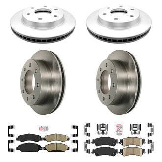 AmeriBRAKES® - AmeriPRO™ Plain Front and Rear Brake Kit with Ceramic Pads