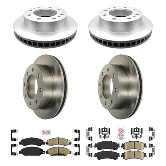 AmeriBRAKES® - AmeriPRO™ Plain Front and Rear Brake Kit with Ceramic Pads