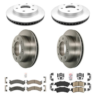 AmeriBRAKES® - AmeriPRO™ Plain Front and Rear Brake Kit with Ceramic Pads
