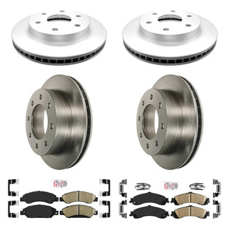 AmeriBRAKES® - AmeriPRO™ Plain Front and Rear Brake Kit with Ceramic Pads