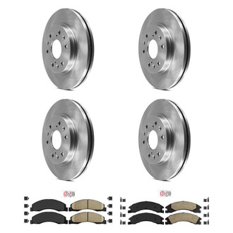 AmeriBRAKES® - AmeriPRO™ Plain Front and Rear Brake Kit with Ceramic Pads