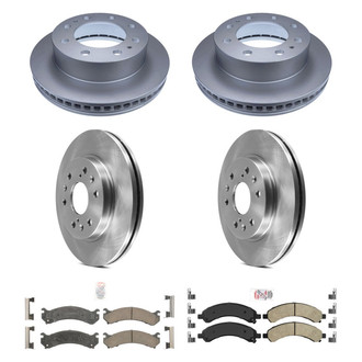 AmeriBRAKES® - AmeriPRO™ Plain Front and Rear Brake Kit with Ceramic Pads