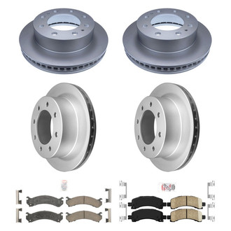 AmeriBRAKES® - AmeriPRO™ Plain Front and Rear Brake Kit with Ceramic Pads
