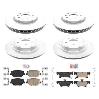 AmeriBRAKES® - AmeriPRO™ Plain Front and Rear Brake Kit with Ceramic Pads