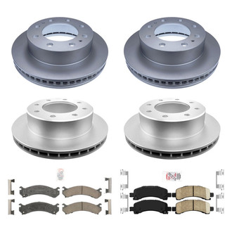 AmeriBRAKES® - AmeriPRO™ Plain Front and Rear Brake Kit with Ceramic Pads