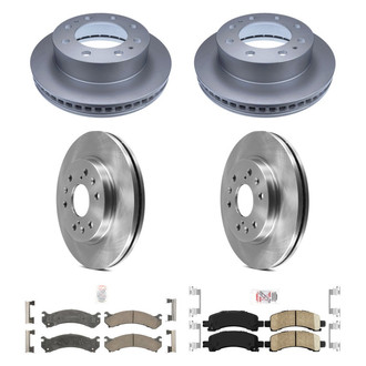 AmeriBRAKES® - AmeriPRO™ Plain Front and Rear Brake Kit with Ceramic Pads