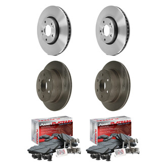 AmeriBRAKES® - AmeriPLATINUM™ Front and Rear Brake Kit with Ceramic Pads