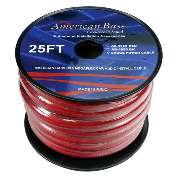 American Bass Usa Ab-4655 RED Power Cable 