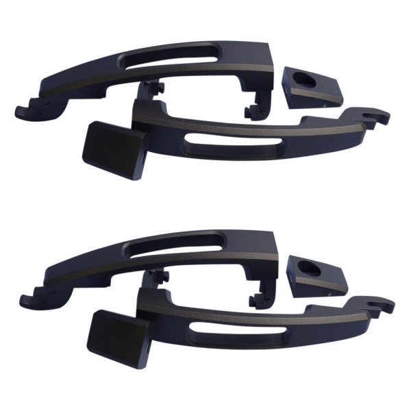 ABD® - Matte Black Powder Coat Front and Rear Door Handles with Peaky Hole
