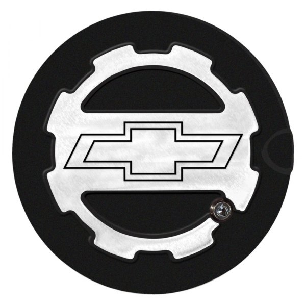 ABD® - Two Toned Matte Black Powder Coat Locking Gas Cap with Bowtie Logo