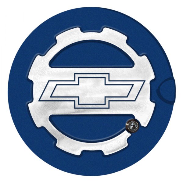 ABD® - Two Toned Deep Ocean Blue Locking Gas Cap with Bowtie Logo