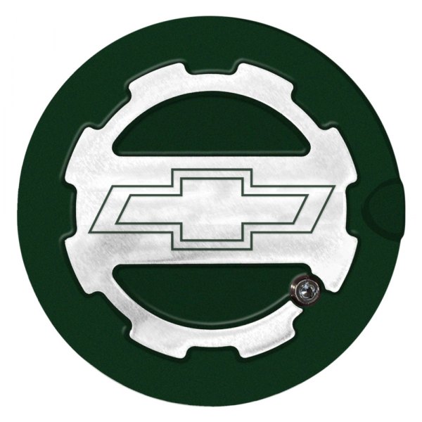 ABD® - Two Toned Rain Forest Green Locking Gas Cap with Bowtie Logo