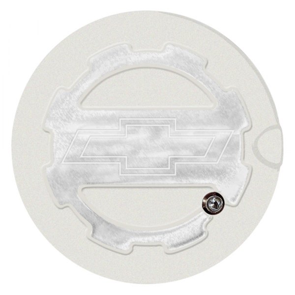 ABD® - Two Toned White Diamond Locking Gas Cap with Bowtie Logo