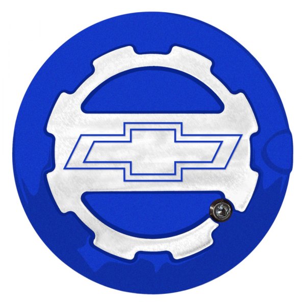 ABD® - Two Toned Blue Topaz Locking Gas Cap with Bowtie Logo