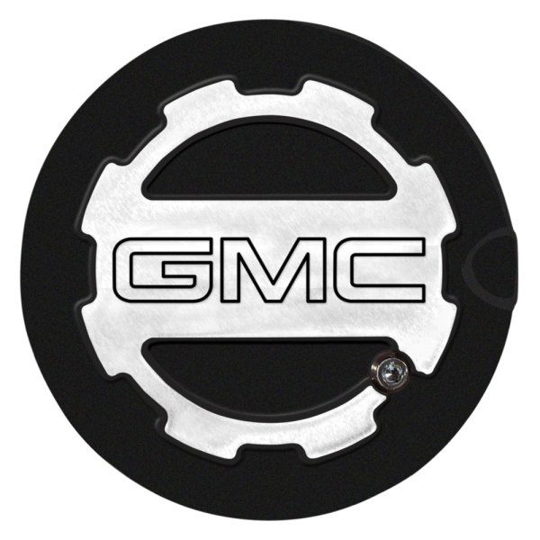 ABD® - Two Toned Matte Black Powder Coat Locking Gas Cap with GMC Logo