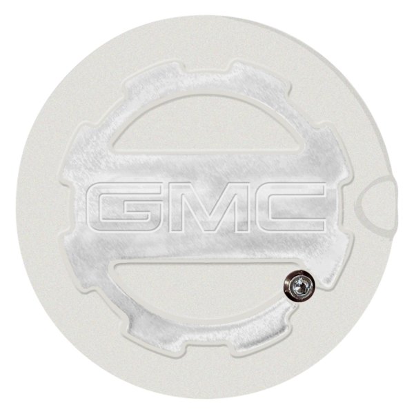 ABD® - Two Toned White Diamond Locking Gas Cap with GMC Logo