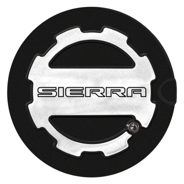 ABD® - Two Toned Matte Black Powder Coat Locking Gas Cap with Sierra Logo