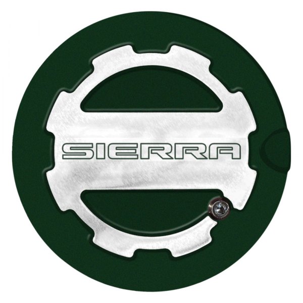 ABD® - Two Toned Rain Forest Green Locking Gas Cap with Sierra Logo