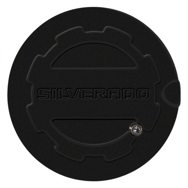 ABD® - Matte Black Powder Coat Locking Gas Cap with Silverado Logo