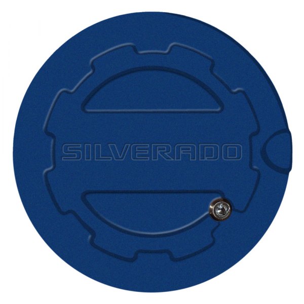 ABD® - Deep Ocean Blue Locking Gas Cap with Silverado Logo