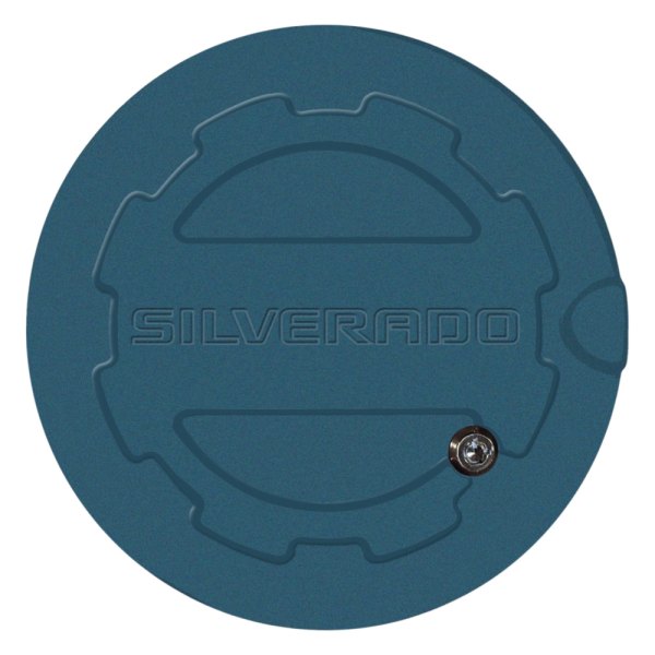 ABD® - Blue Granite Locking Gas Cap with Silverado Logo