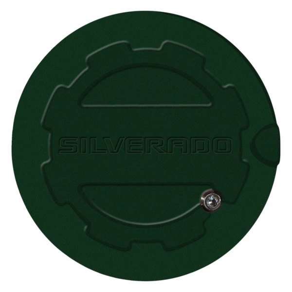 ABD® - Rain Forest Green Locking Gas Cap with Silverado Logo