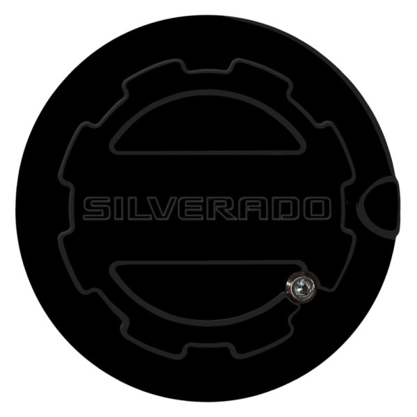 ABD® - Gloss Black OEM Paint Locking Gas Cap with Silverado Logo