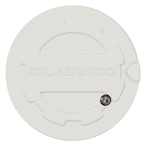 ABD® - White Diamond Locking Gas Cap with Silverado Logo