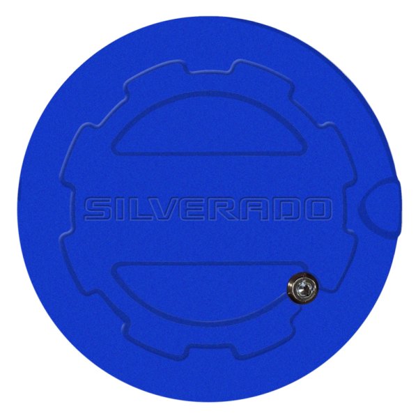 ABD® - Blue Topaz Locking Gas Cap with Silverado Logo