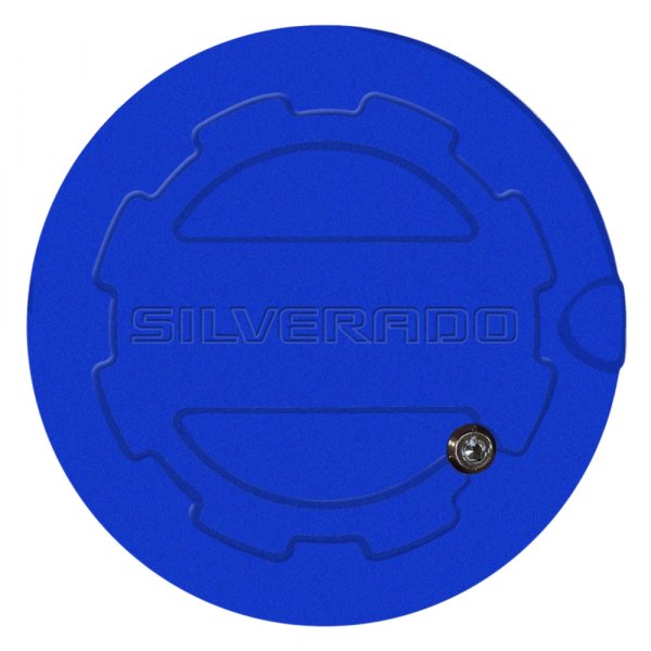 ABD® - Blue Topaz Locking Gas Cap with Silverado Logo