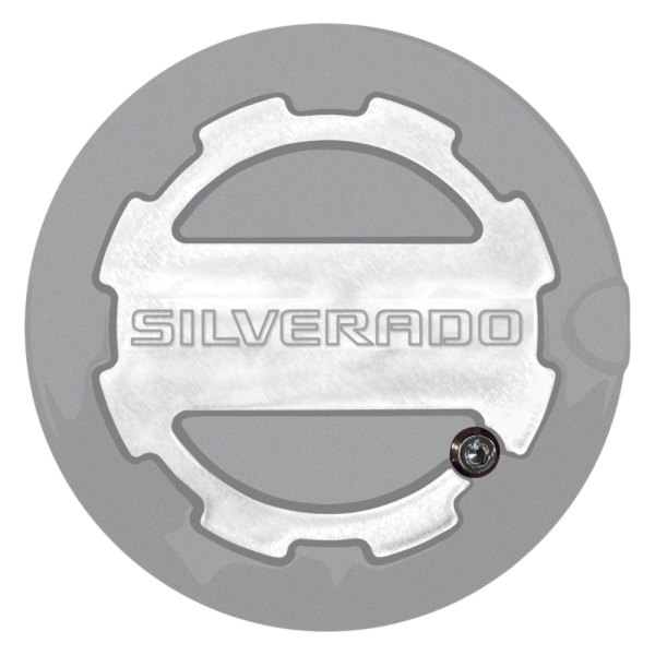 ABD® - Two Toned Silver Ice Locking Gas Cap with Silverado Logo