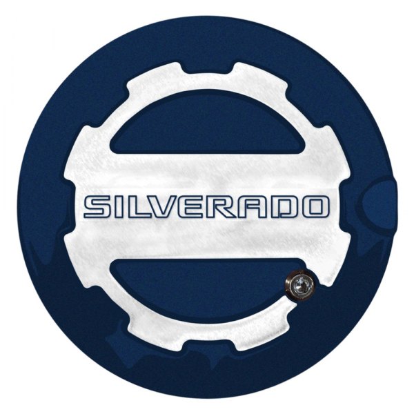 ABD® - Two Toned Imperial Blue Locking Gas Cap with Silverado Logo