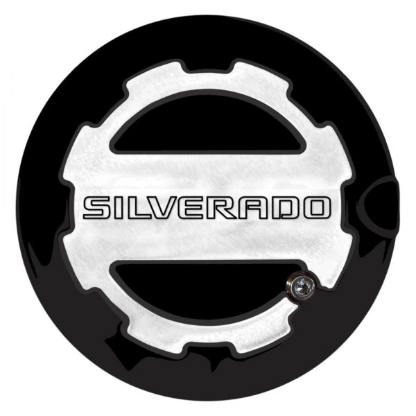 ABD® - Two Toned Gloss Black OEM Paint Locking Gas Cap with Silverado Logo