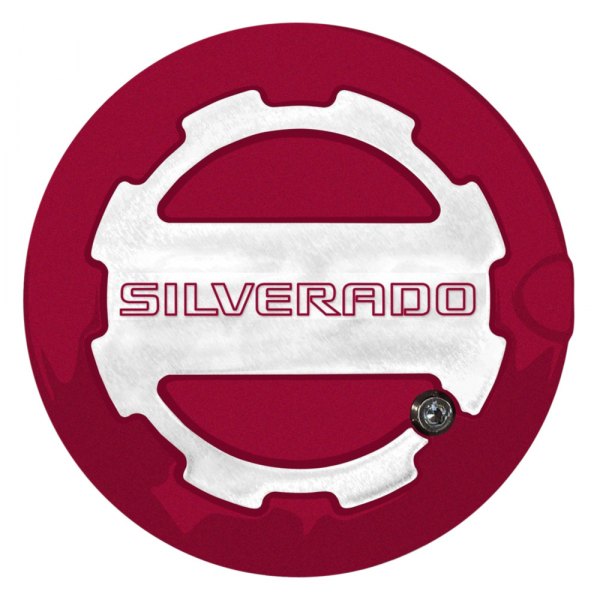 ABD® - Two Toned Deep Ruby Locking Gas Cap with Silverado Logo