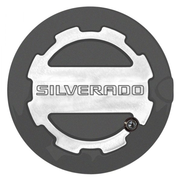 ABD® - Two Toned Tungsten Locking Gas Cap with Silverado Logo