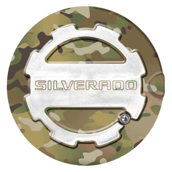 ABD® - Two Toned Multi Camo Locking Gas Cap with Silverado Logo