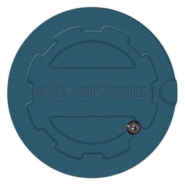 ABD® - Blue Granite Locking Gas Cap with Silverado Logo