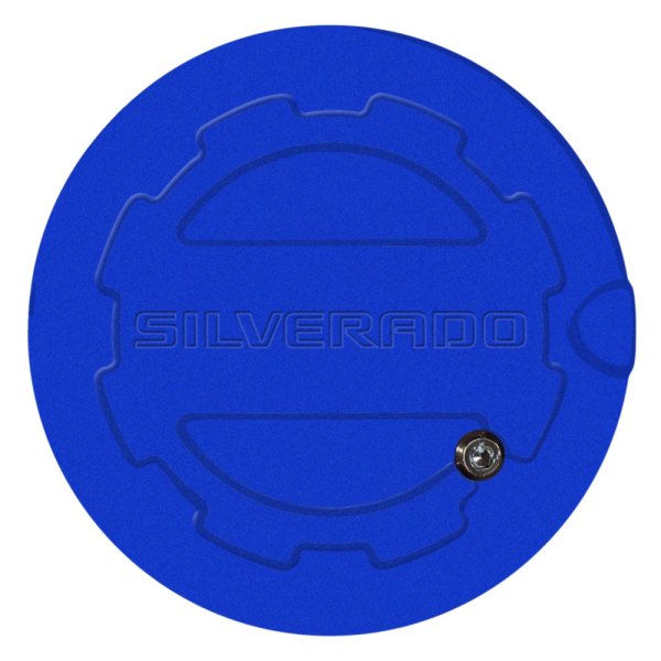 ABD® - Blue Topaz Locking Gas Cap with Silverado Logo