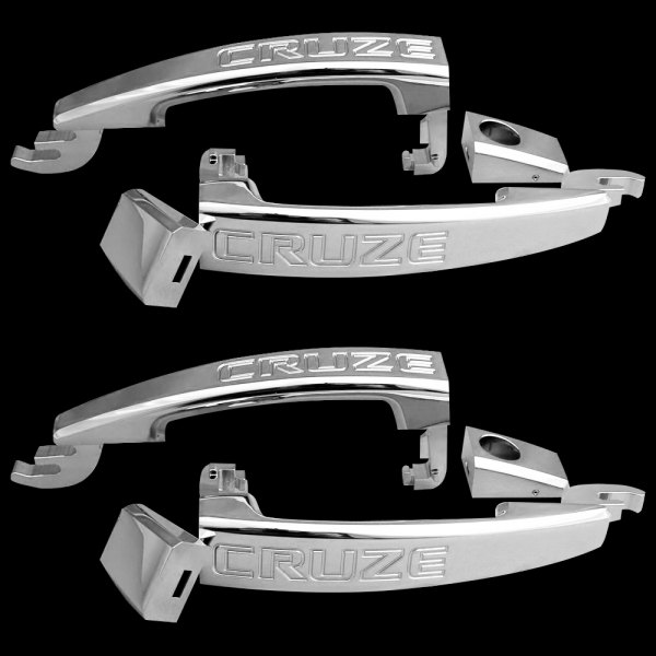 American Brother Designs® - Chrome Front and Rear Door Handles with Cruze Logo