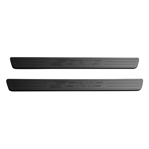 ABD® - Matte Black Door Sills with Sonic Logo