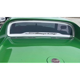 ACC® - Flat Back Polished Rear Window Frame with Black Stingray Logo