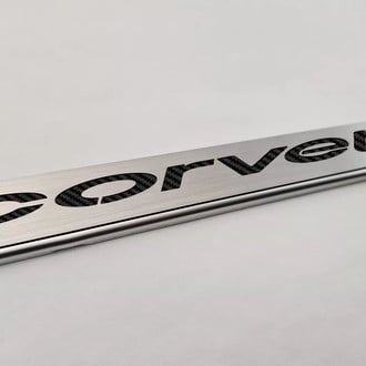 ACC® - GM Licensed Series Brushed License Plate Frame with Corvette Logo