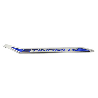 ACC® - Polished/Brushed Passenger Side Door Prop with Blue Stingray Logo
