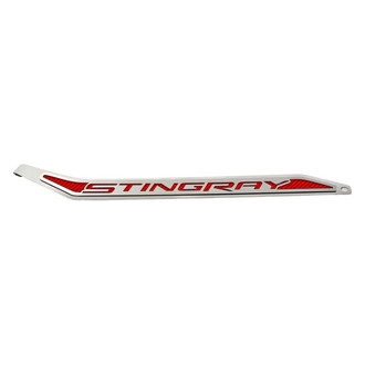ACC® - Polished/Brushed Passenger Side Door Prop with Red Stingray Logo