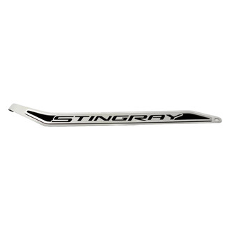 ACC® - Polished/Brushed Passenger Side Door Prop with Black Stingray Logo