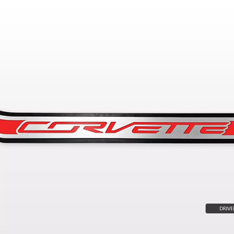 ACC® - Polished Passenger Side Door Prop with Bright Red Corvette Logo