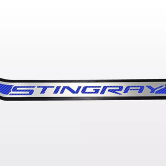 ACC® - Polished Driver Side Door Prop with Blue Stingray Logo