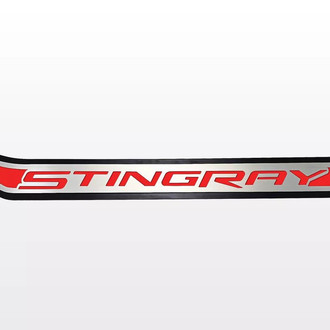 ACC® - Polished Driver Side Door Prop with Bright Red Stingray Logo