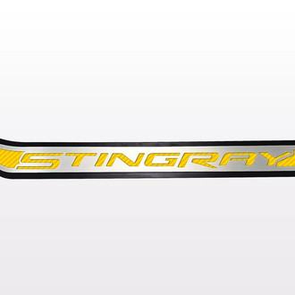 ACC® - Polished Driver Side Door Prop with Yellow Stingray Logo